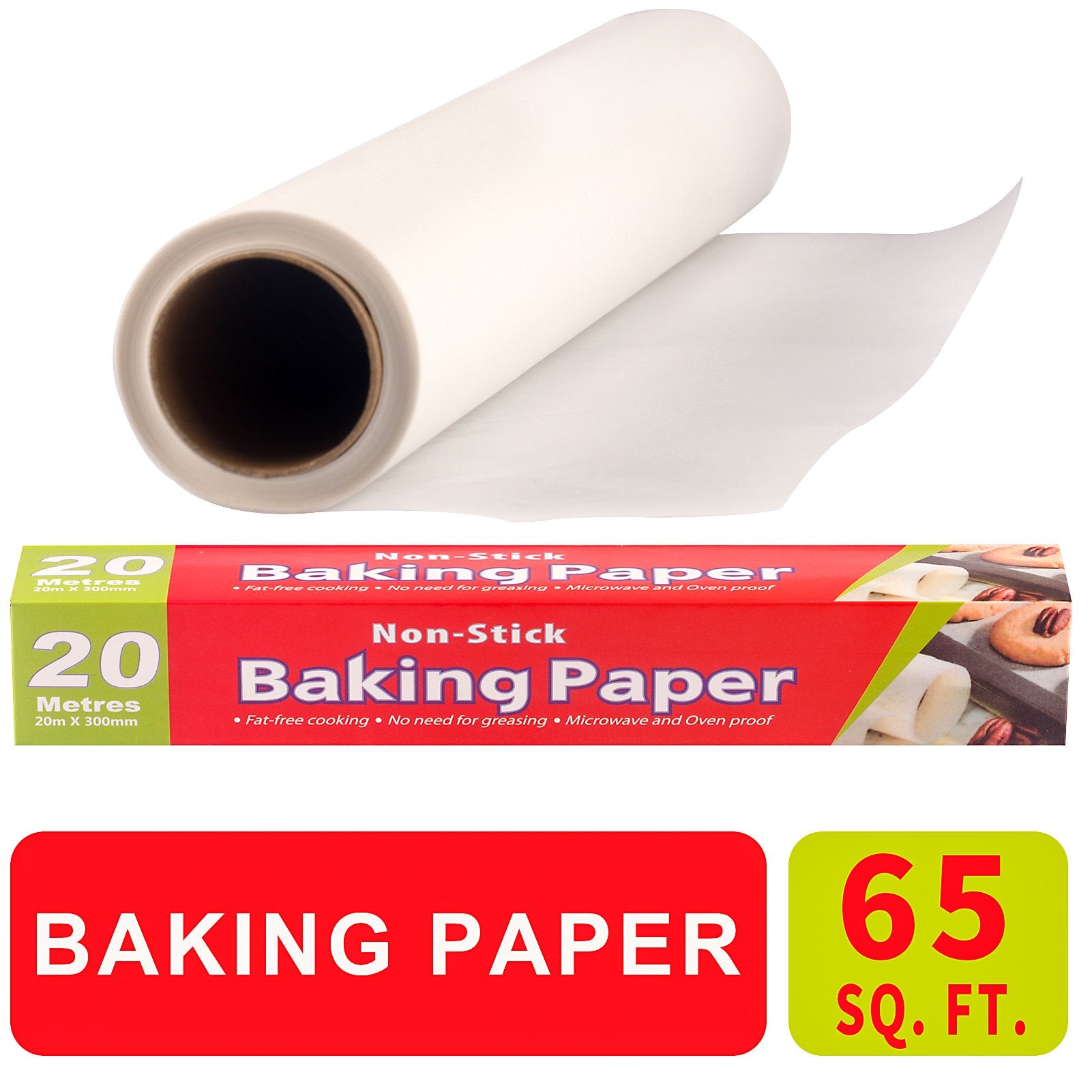 NutriChef 200 Sq. Ft. Heavy Duty Parchment Paper Roll for Baking