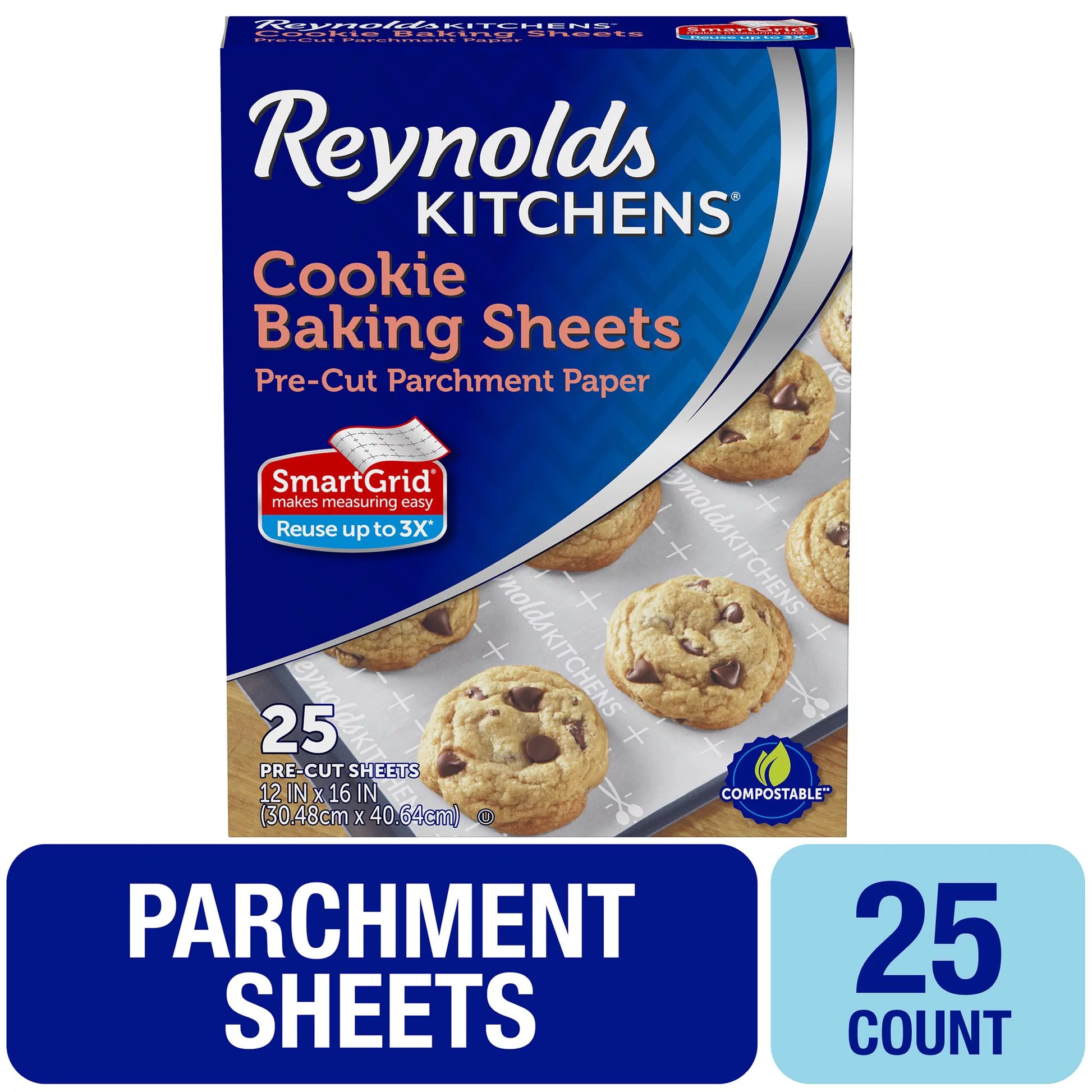NEW) Reynolds Cookie Baking Sheets Parchment Paper 8 Precut Sheets